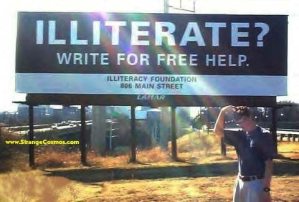\"illiterate\"
